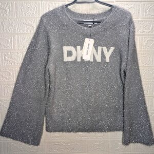 276-NWT‎ DKNY Silver Glitter Sweater